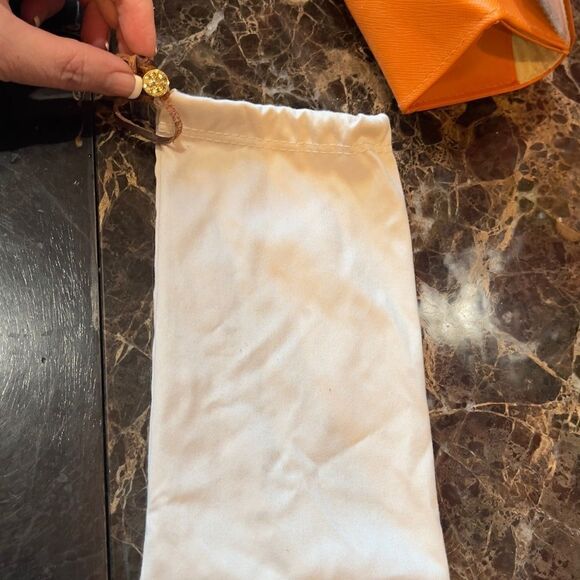 Tory Burch Orange ? Case with Drawstring Bag!